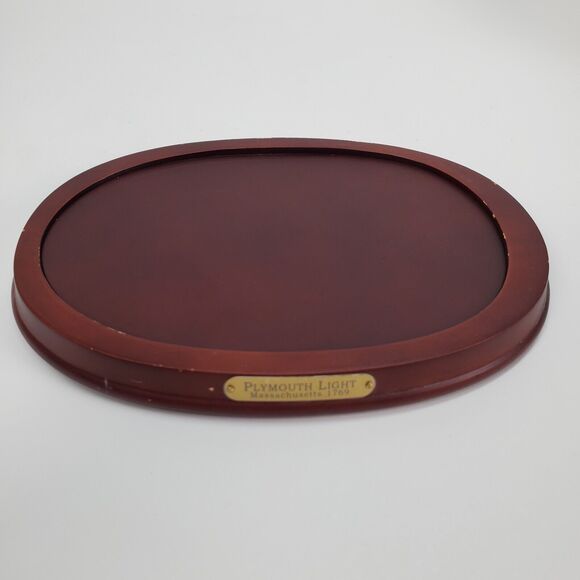 2003 Plymouth Lighthouse Retired Tea Light Ceramic Candle Holder Nautical - Picture 9 of 12